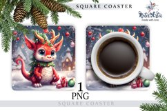 Mug coaster with dragon for Christmas Product Image 1