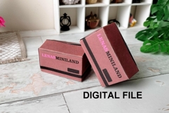 Miniature dollhouse printable box 3 sizes package post ship Product Image 1
