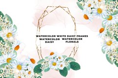 Watercolor Daisy Gold Glitter Frames Product Image 1