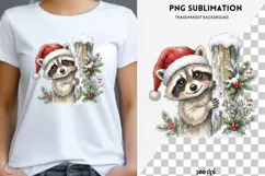 Christmas peeking character png design for T-shirts Product Image 1