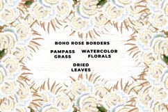 Watercolor Pampas Grass Borders Product Image 1
