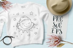 Cute Moon Happy Baby Animal SVG, EPS Png Product Image 1
