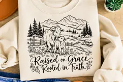 Led by Grace Sheep Christian PNG, Christian Sheep Faith Subl Product Image 2