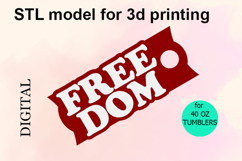 Plate Freedom, Straw Topper, 40 OZ Tumbler, 3D Printinting Product Image 1