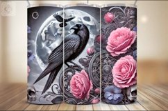 4 Gothic Raven Tumbler Sublimation, 20 oz Tumbler Wrap Product Image 3