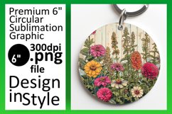 Vintage Floral Round Sublimation Collection Product Image 1