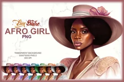 Afro girl clipart, Black woman clipart Product Image 1