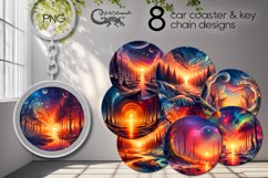 Fantasy | Car coaster &amp; key chain sublimation designs Product Image 1
