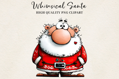 Whimsical Santa Clipart | Cute Christmas Santa PNG Product Image 2