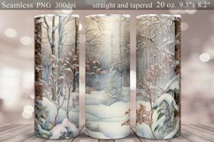 Winter Forest Tumbler Sublimation | Seamless Tumbler Wrap Product Image 1