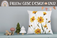 Cartoon Flowers Pillow Case, Nature Pillow Design Product Image 1