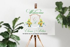 Watercolor Floral Crest set Product Image 4