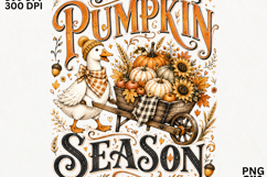 Pumpkin Season Goose Autumn Harvest Sublimatio SVG Product Image 2