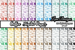 coffee digital papers, Coffee pattern, Coffee background Product Image 1