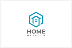 Home Hexagon Logo Design Vector Template Product Image 1