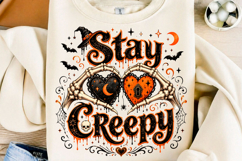 Stay Creepy Skeleton Heart Hands PNG Product Image 1