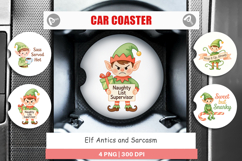 Car Coaster Elf Antics Quotes Product Image 1