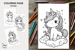 Magical unicorn|Coloring page Product Image 1
