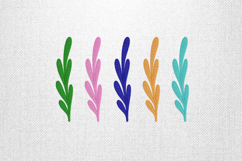 Colorful Leaf Branch Embroidery Design Product Image 1