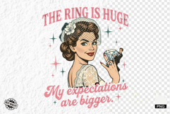 Vintage Funny Bride Sublimation PNG Product Image 1