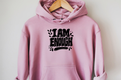 I am enough SVG File, Retro Self Love Quote SVG Product Image 3