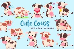 Cute Cows Watercolor Style Clip Art Product Image 1