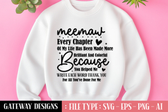 Mother&#039;s Day Svg Design, Meemaw svg design Product Image 1