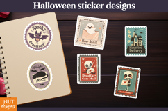 Vintage Halloween Stickers Cute Halloween post stamps Product Image 2