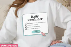 Daily Reminder PNG, Daily Reminder Sublimation PNG Product Image 2