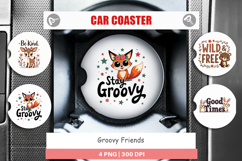 Groovy Friends Car Coaster Product Image 1