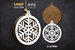 Christmas Ornament SVG laser cut file for Glowforge Product Image 2