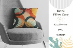 Cute Retro Pillow Case Design, Circles Pillowcase Design Product Image 1