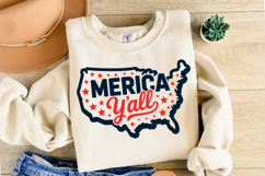 Merica y&#039;all svg | 4th of july Svg | Shirt Svg Product Image 2