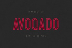 AvoQado Outline Edition Modern Display Sans Serif Font Product Image 1