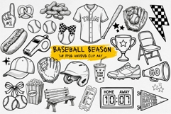 Vintage Baseball Clipart Product Image 1