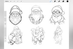 100 Procreate Vintage Santa Stamp Brushes Product Image 2