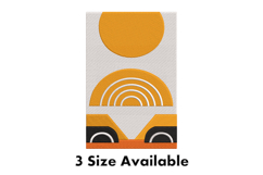 Modern Abstract Geometric Sun Embroidery Design Product Image 1