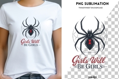 Black Widow Girls Will Be Girls PNG | Spider Graphic Product Image 1