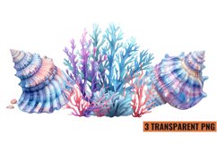 Watercolor Under The Sea Clipart PNG , Product Image 1