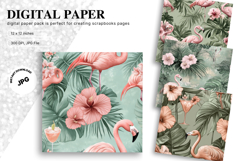 Safari Flamingo Background Wallpaper Animal Studio Backdrop Product Image 1