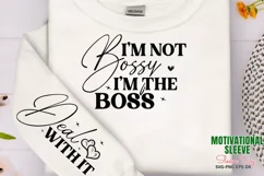 I'm not bossy i'm the boss Sleeve SVG PNG Product Image 1