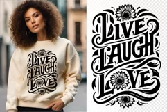 live laugh love, Floral SVG, Love SVG, Sunflower SVG Product Image 3