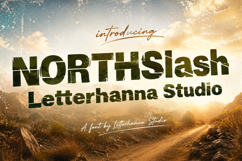 Northslash: A Bold Distressed Font With Cracked Grunge Chara Product Image 1