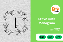 Leave Buds Monogram Product Image 1