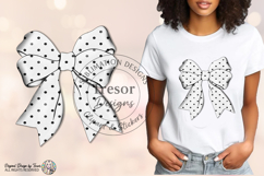 Polka Dot Bow PNG Chic Ribbon Fashion Coquette Design Product Image 2