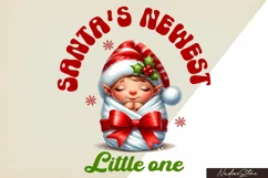First Baby Christmas, Santa's newest little one PNG. Product Image 1