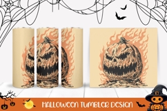 Cartoon Pumpkin Tumbler Sublimation, Spooky Pumpkin PNG Product Image 1