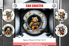 Car Coaster Space Chaos Critter Product Image 1