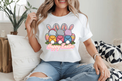 Happy Easter Bunny Tails &amp; eggs PNG Sublimation | Happy East Product Image 1