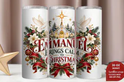 Christmas Peace 20oz Tumbler Wrap, Jesus Is Christmas Nativi Product Image 2